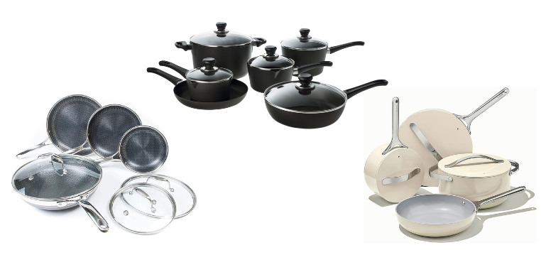 Scanpan vs Hexclad vs Caraway Design and Pieces